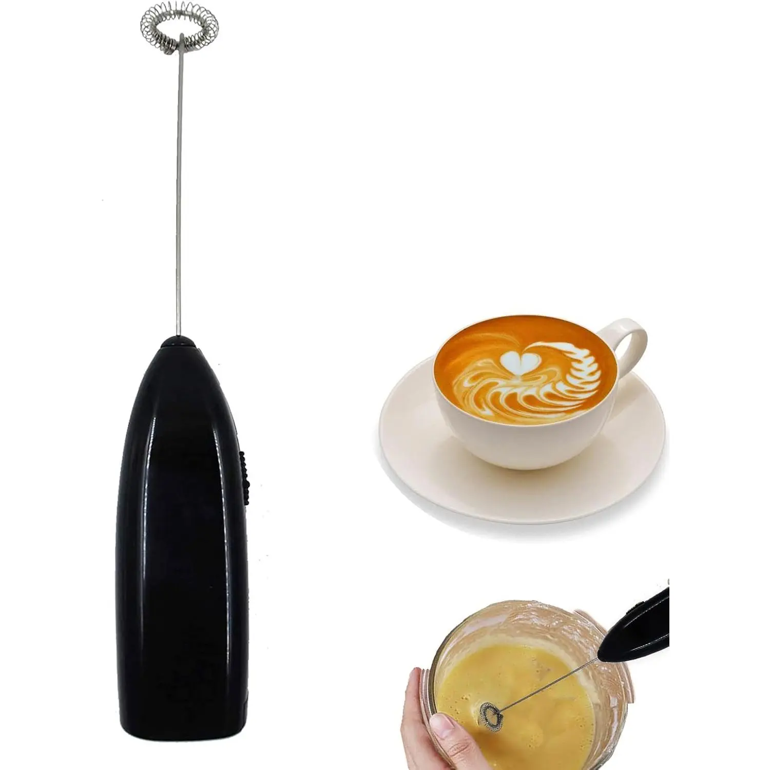 Milk Frother Handheld for Coffee, Maker,Electric Whisk Drink Mixer for Lattes, Cappuccino, Frappe,Matcha, Hot  Egg, Mixer Multi-Purpose Hand Blender