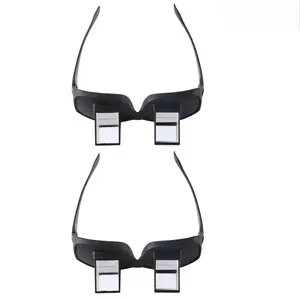 2 Pcs Lazy Prismatic Periscope Reading Glasses, Viral Horizontal Lying Down Eyewear, High Definition Visual Comfort Lens, Ergonomic Unique Reflective Optical Design, Ultra Clear Non-Distorted View Readers, Bed Rest Reading Watching Daily Relax Accessory o