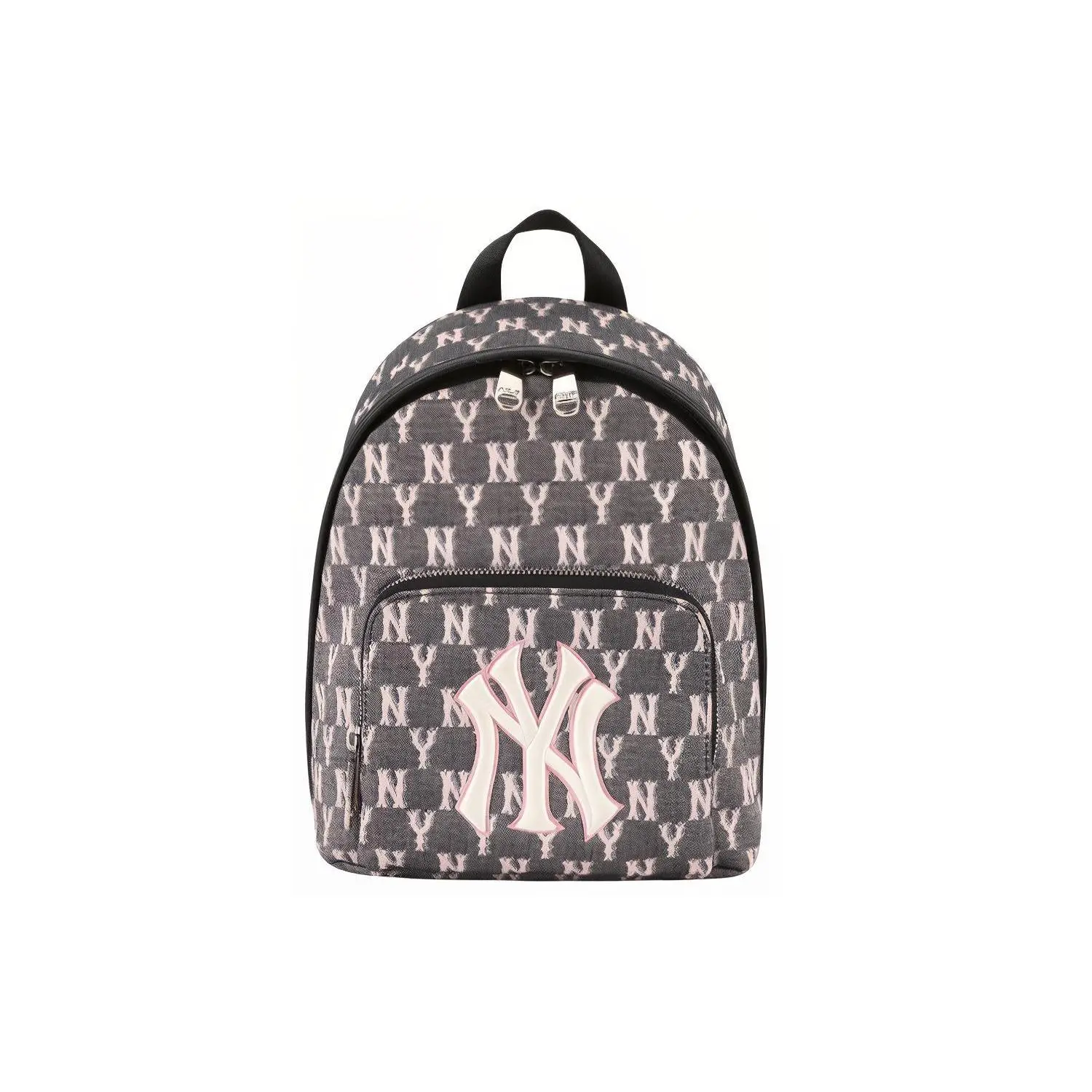 MLB Monogram Vintage NY Yankees Polyester Mini Backpack for Men and Women, Dirty Pink