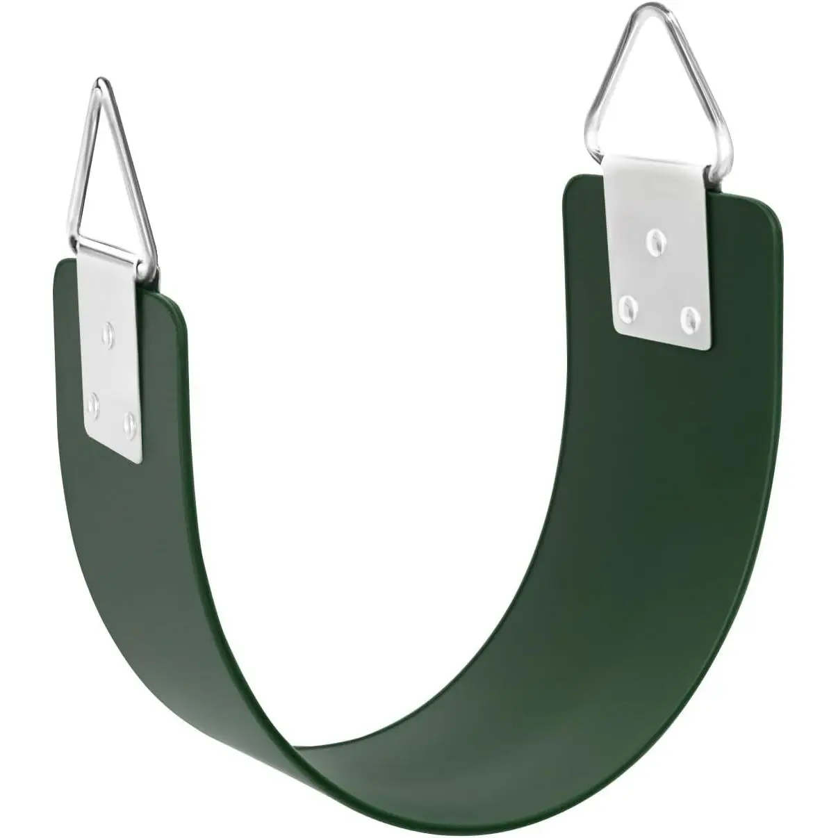 Heavy Duty 30.4 x 5.9 Inch Green Swing Seat with Metal Triangle Ring, Supports Up to 300LB, Swing Set Replacement Accessories for Kids & Adults Outdoor Playground Trees Backyard