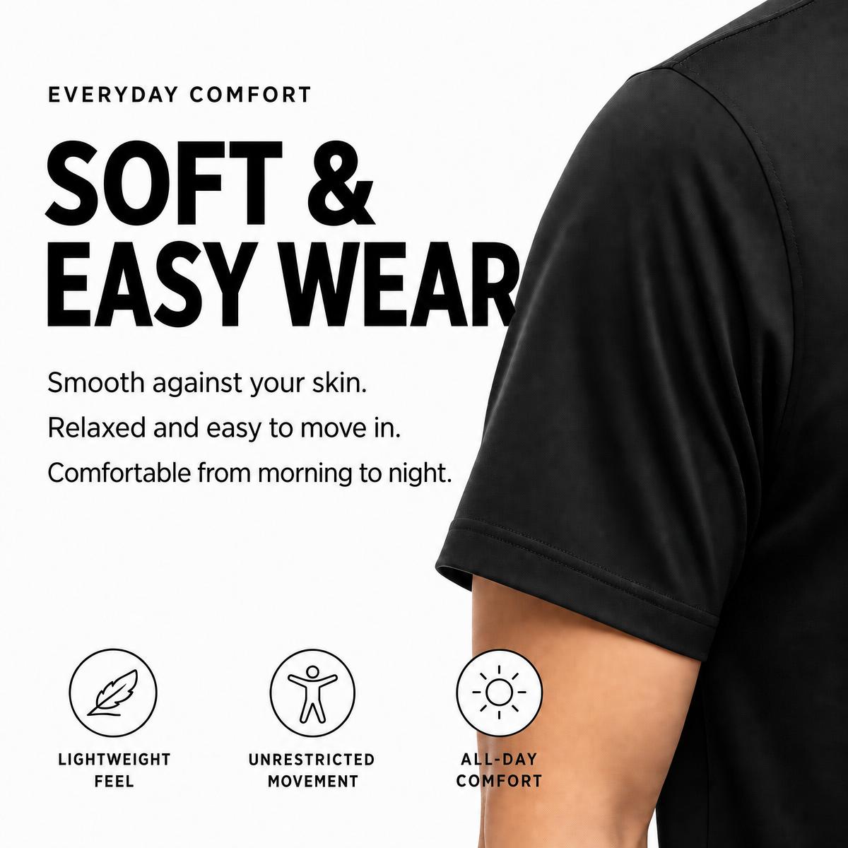 Men's 180 GSM Crew Neck Shortsleeve T-Shirt Value Sets - 12-Pack $39.99, 6-Pack $29.99, Black/White Plain Menswear Tops for Summer, Back to School Men's 180 GSM Crew Neck Shortsleeve T-Shirt Value Sets - 12-Pack $39.99, 6-Pack $29.99, Black/White Plain Menswear Tops for Summer, Back to School