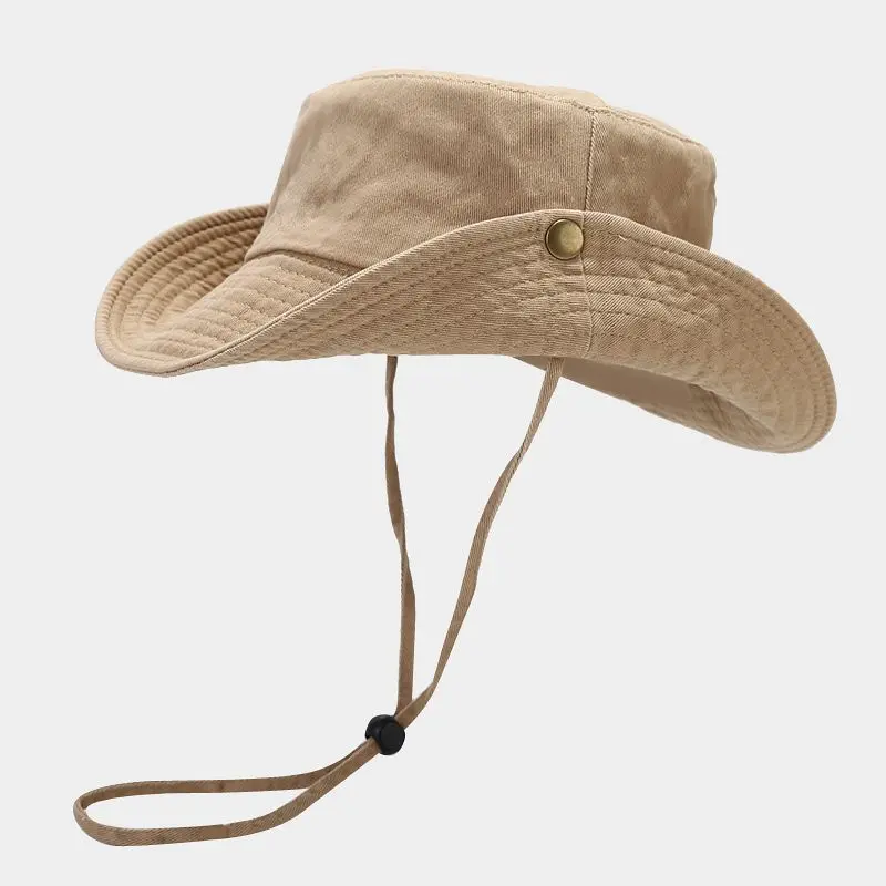 Vintage Washed Cotton Boonie Hat Wide Brim Bucket Cap Distressed Retro Safari Sun Visor Adjustable Chin Strap For Men Women Outdoor Hiking Camping Hunting Fishing, Adjustable Casual Hats, Accessories For Women, Mens Hats