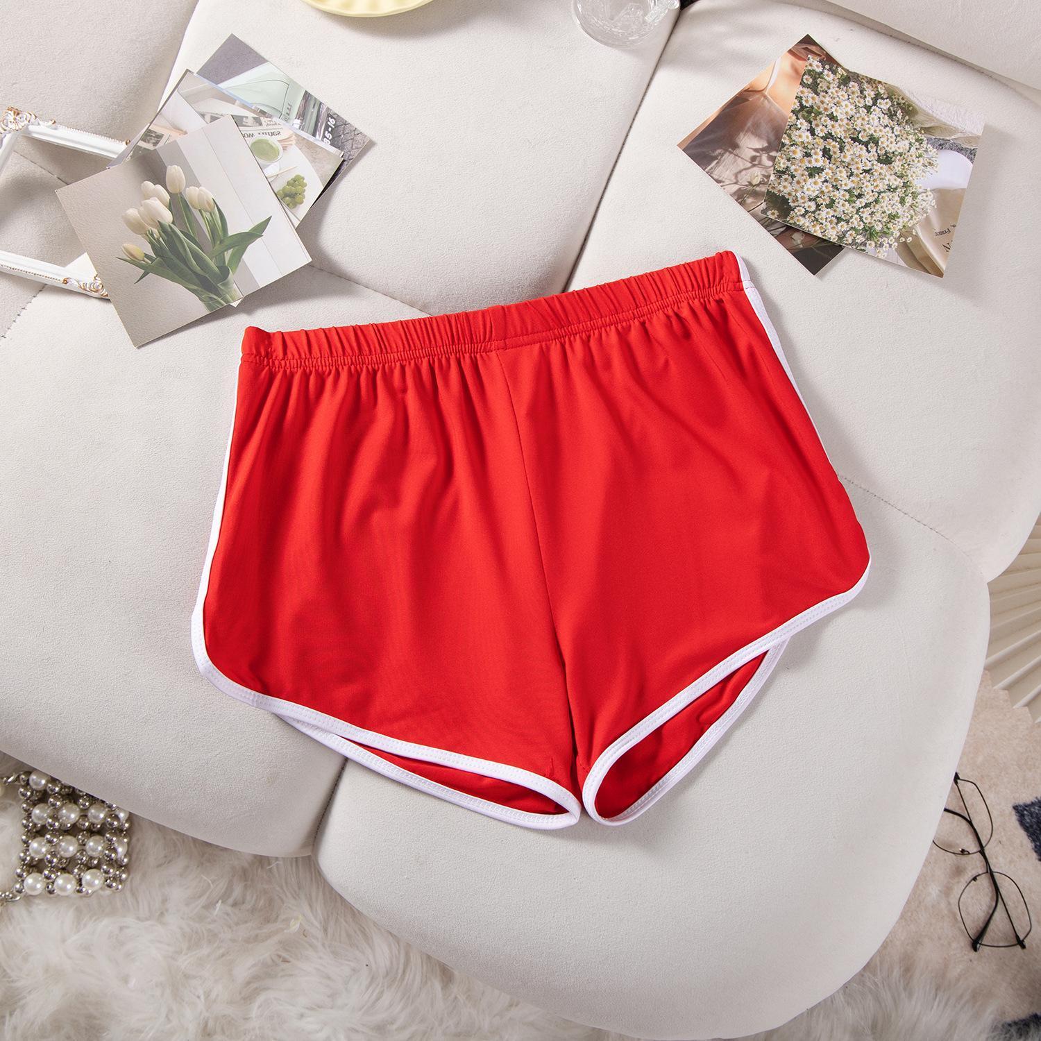 Women's sexy hip-lifting shorts, retro dolphin shorts, sports fitness running hot pants, seamless low-waisted yoga pants, comfortable and breathable, perfect gift world donut scrunched baggy chicken leg safety waist Casual Layered Mesh Stripe linen