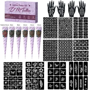 Hollow tattoo stencil set for men and women. Easy to use for hand painting. Waterproof and long-lasting, perfect for DIY unique small tattoos and body decoration, Handmade Art.