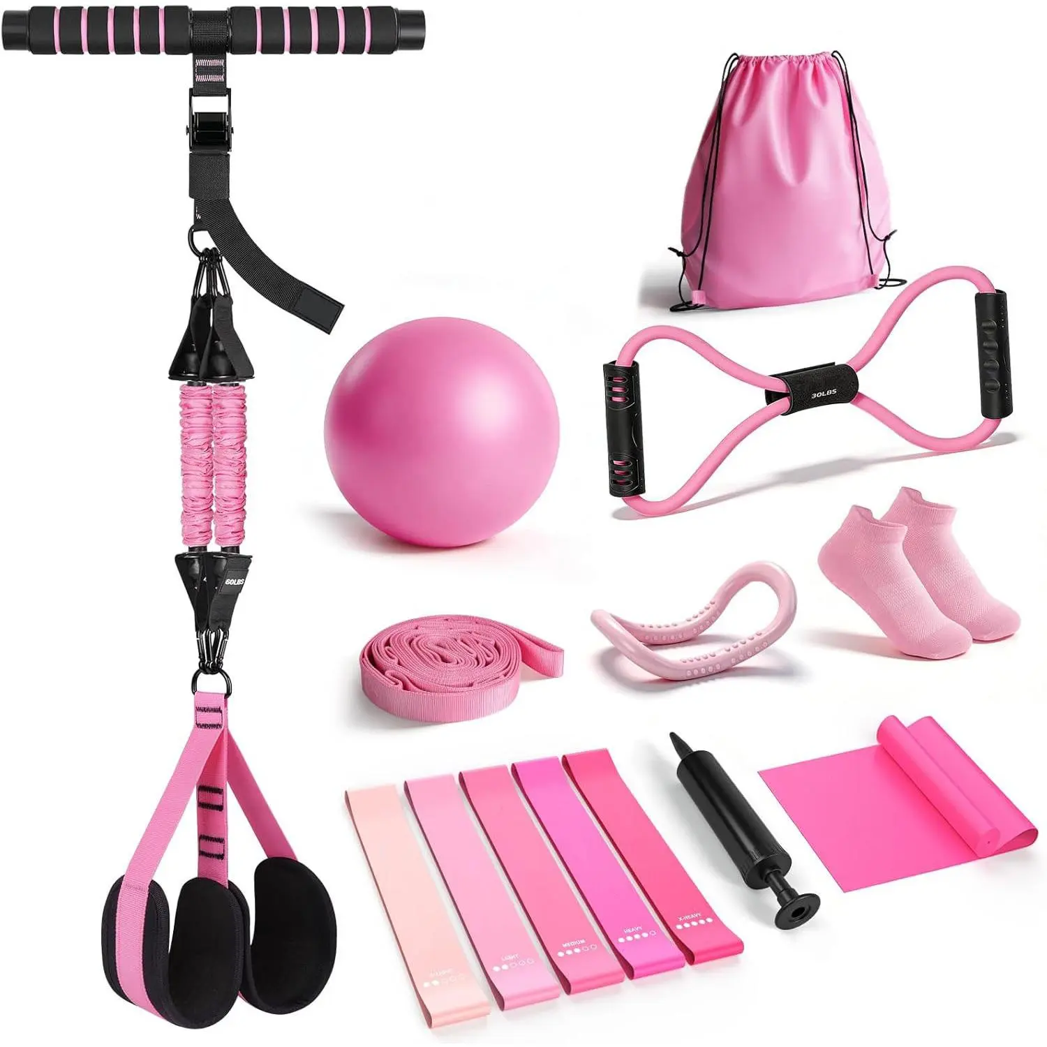 Pedal Resistance Band, Multifunctional Home Strength Training Equipment for Sit-Ups and Leg Workouts