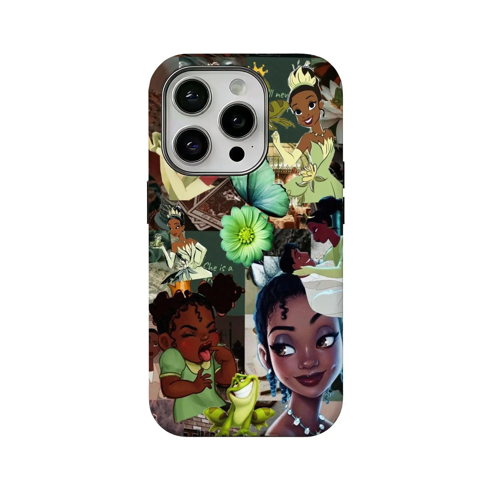 Cute Princess T-Tiana-Themed Film-Style Phone Case — Compatible with iPhone 17 Air 16 15 14 13 12 11 Pro Max Plus and Samsung S26 S25 S24 S23 Plus U. Drop-Resistant Hard Case with HD Printing; A Durable and Stylish Phone Cover — The Perfect Gift Choice.,,