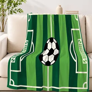 Striped Field Pattern Cooling Blanket, Sporty & Energetic Style, Lightweight, Breathable, Cool & Skin-friendly, for Home, Sofa, Office Napping. Suitable for Teenagers and Adults, Perfect for People Who Feel Hot Easily