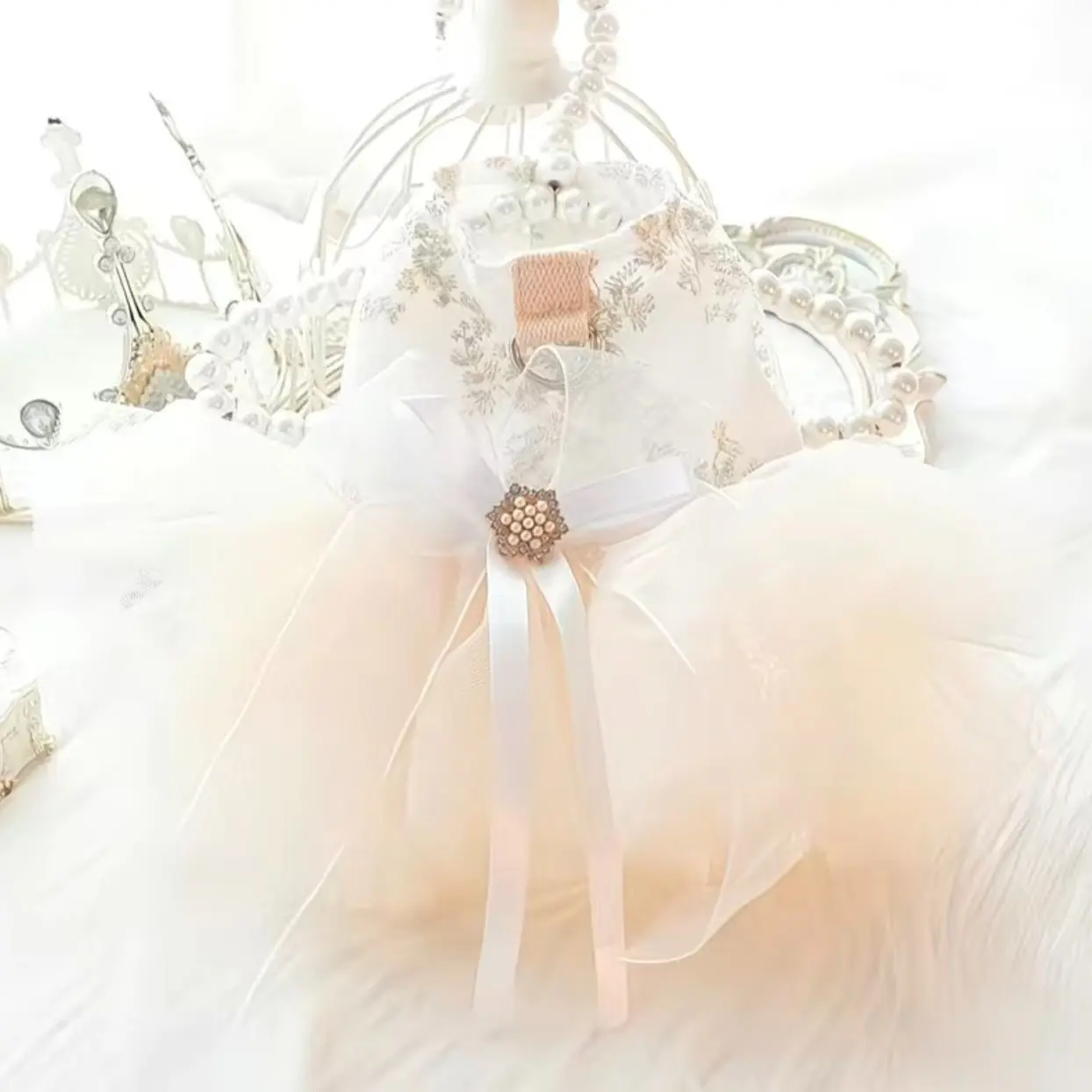 Pet Dog Starry Sky Wedding Dress, Elegant Pet Clothing for Special Occasions, Comfortable and Stylish Dog Apparel, Husky Clothes, Puppy Clothes