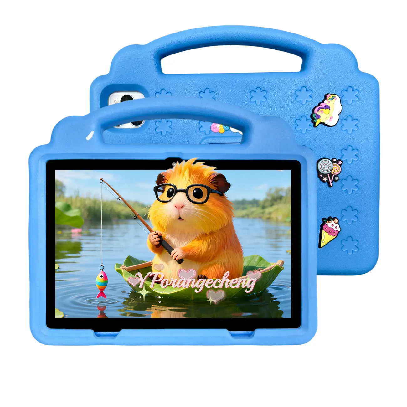 10.1 Inch Android Touchscreen Tablet, HD Screen, Parental Control, Educational Content, Tablet for Students, Student Tablets, Eva Case, Blue/// Colors Available