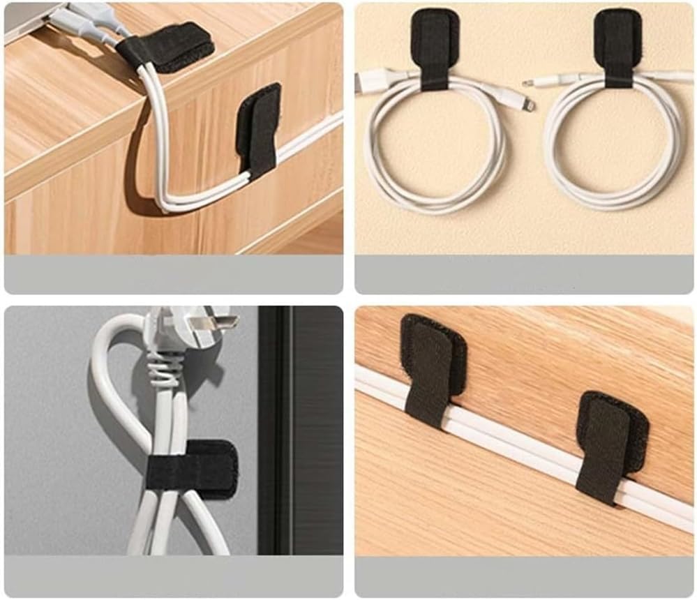 10PCS Cable Organizer - Data Cable Storage Artifact for Desktop Computer - Cable Tie Wire Network Cable Routing Fixer