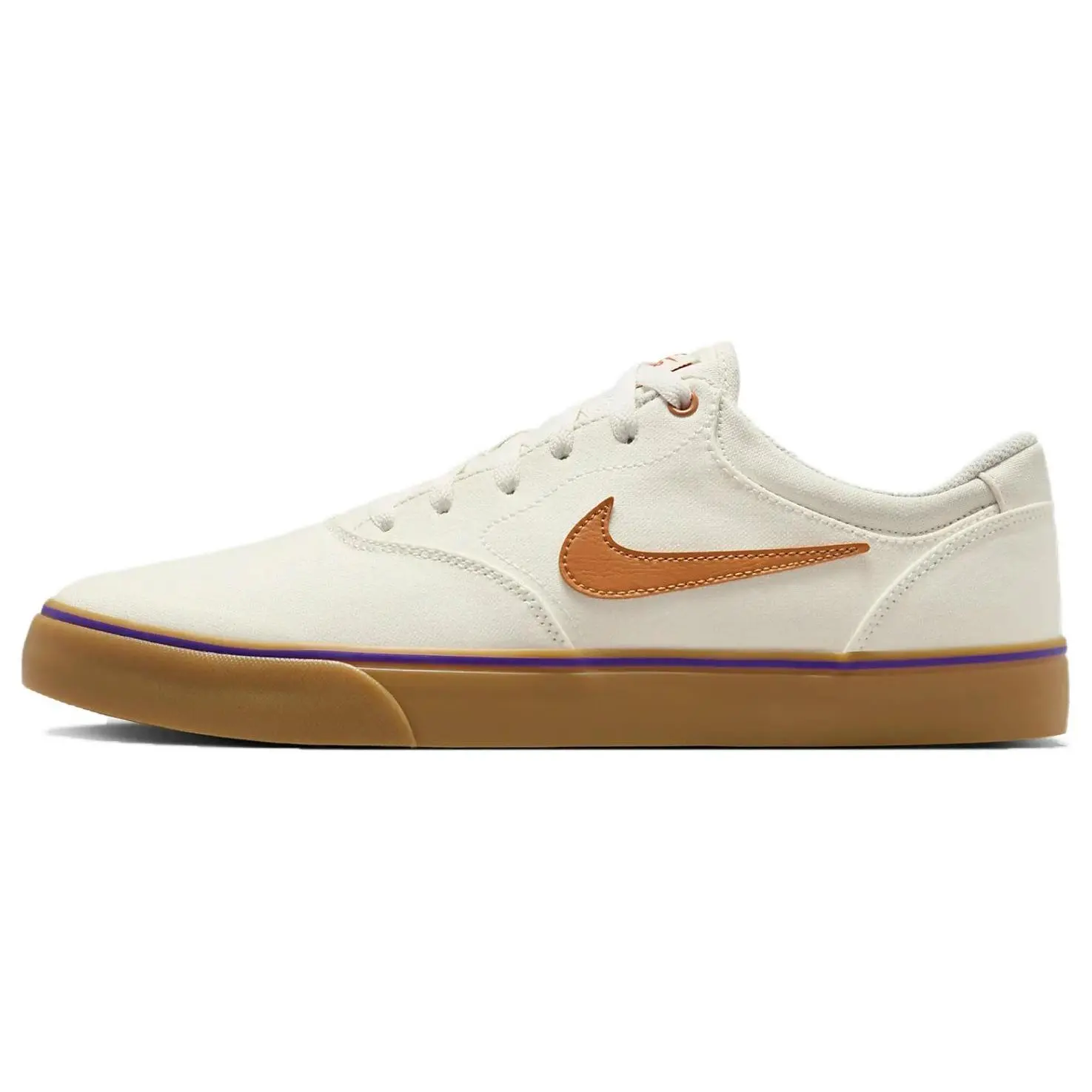 Nike SB Chron 2 Comfortable Minimalist Breathable Low-Top Skate Shoes Unisex White Brown Verifiable, with credentials and supporting global authentication