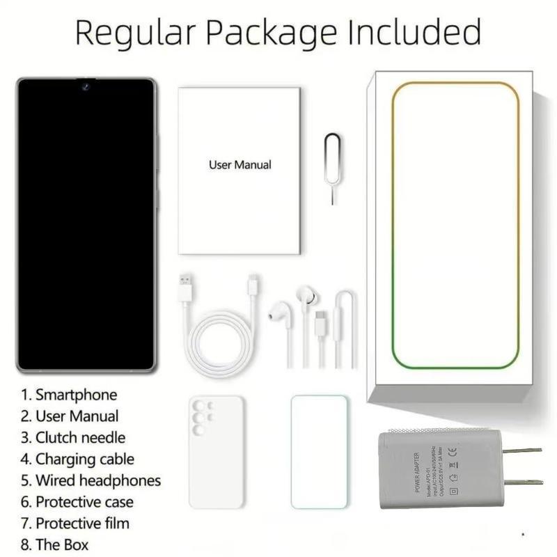 2025 New Model 25 5G Android Smart Phone, with rounded corners. Built-in stylus, srprint unlocking, high-definition ome a crger, headphones and phone case when purchasing the built-in stupporting facial recognition and fingeylus version.