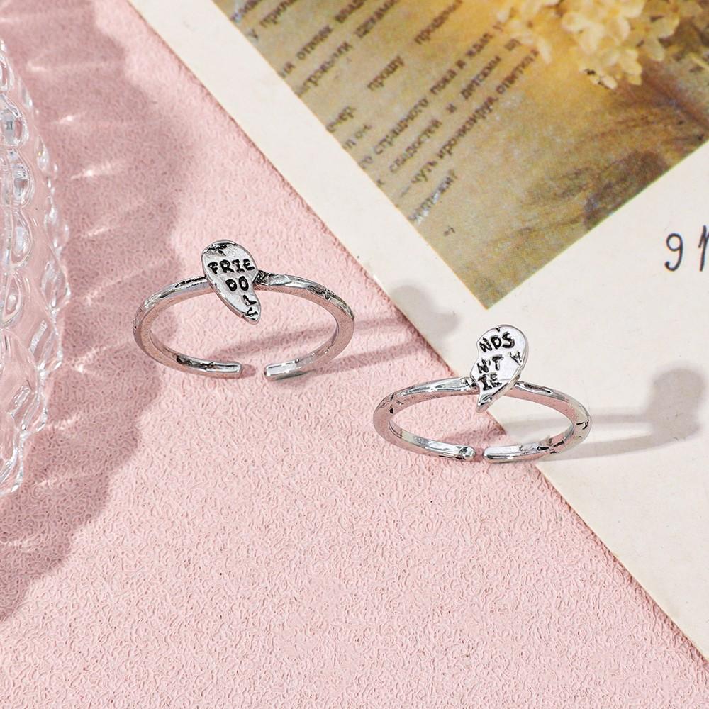 [New]Antique Finish Interlocking Heart Ring with Vintage Demon Ring ...