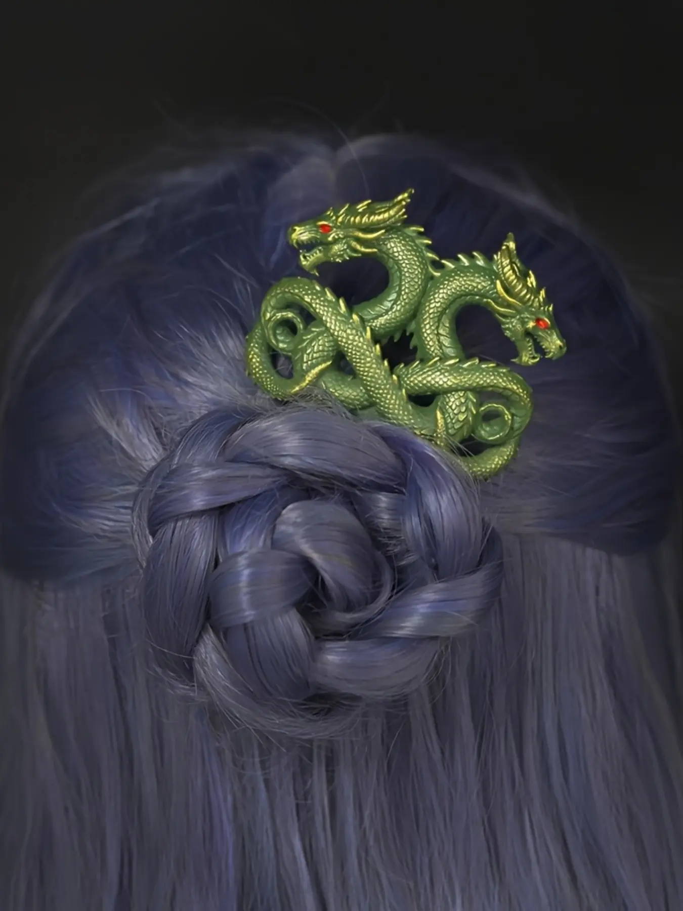 Vintage Twin Dragon Hair Comb, Retro Animal Pattern, Gothic Lady Headpiece, Festival Gift, All Seasons