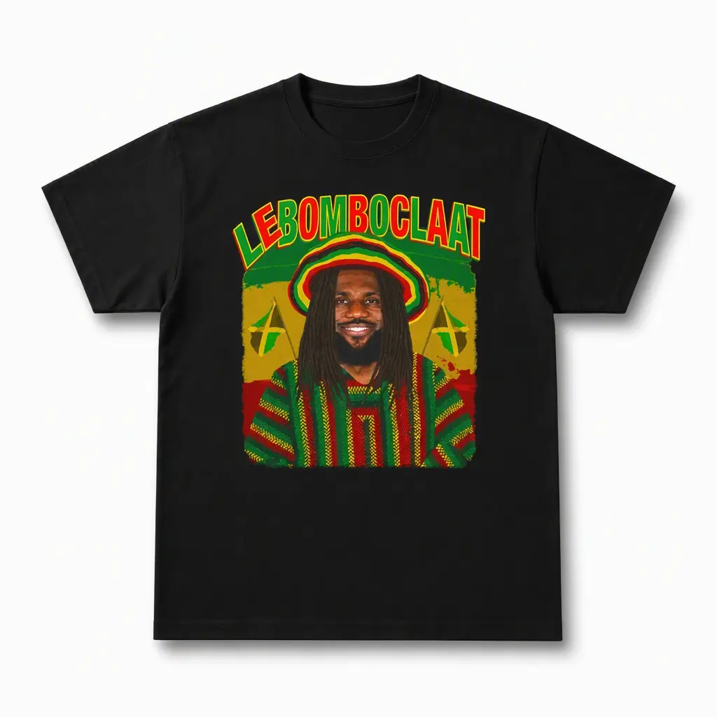 Men's Classic Short-Sleeve Round Neck T-Shirt - Funny "Lebomboclaat" Meme Graphic, Nigerian Gen Z Tea Themed Streetwear, Personalized Gym Cargo Denim Casual Summer Top, Layer
