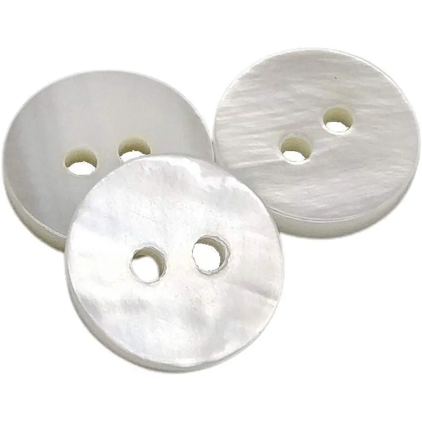 50 Nacar  Shell Buttons - Sewing Accessory - 6 Sizes - Manufactured and Shipped from Spain - (12 mm)