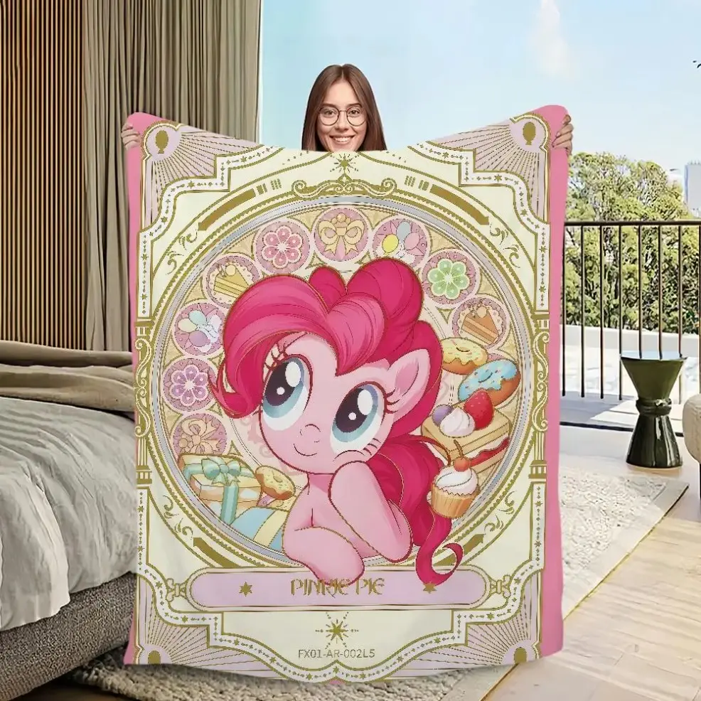 Cute Fantasy Creature Soft Flannel Blanket - 80x60in Pastel Plush Design, Cutecore Throw, Wrinkle-Resistant, Cozy Warm for Home Bedroom, Baby Blankets and Adult Blankets, Ideal Soft Blankets Gift for Home Decor, Birthday Holiday Present