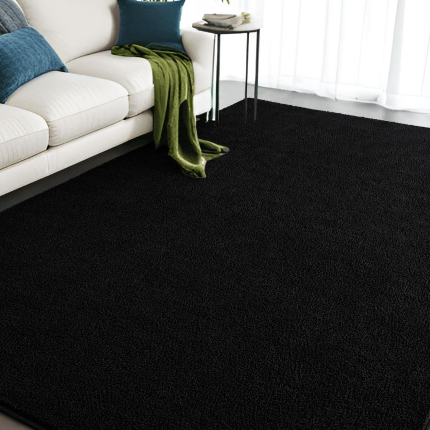 Memory Foam Area Rug - Ultra Soft Non-Slip Carpet in Burgundy, White, Yellow, Black, Blue,Multiple Sizes for Living Room-S & Bedroom-S