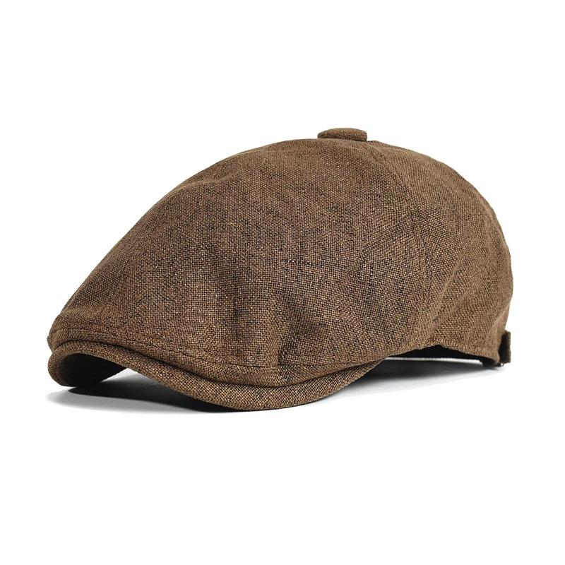 Men's Summer Berets Outdoor Breathable newsboy cap Spring Flat Hats Solid Duckbill Hats Vintage Gatsby Beret Hat Women