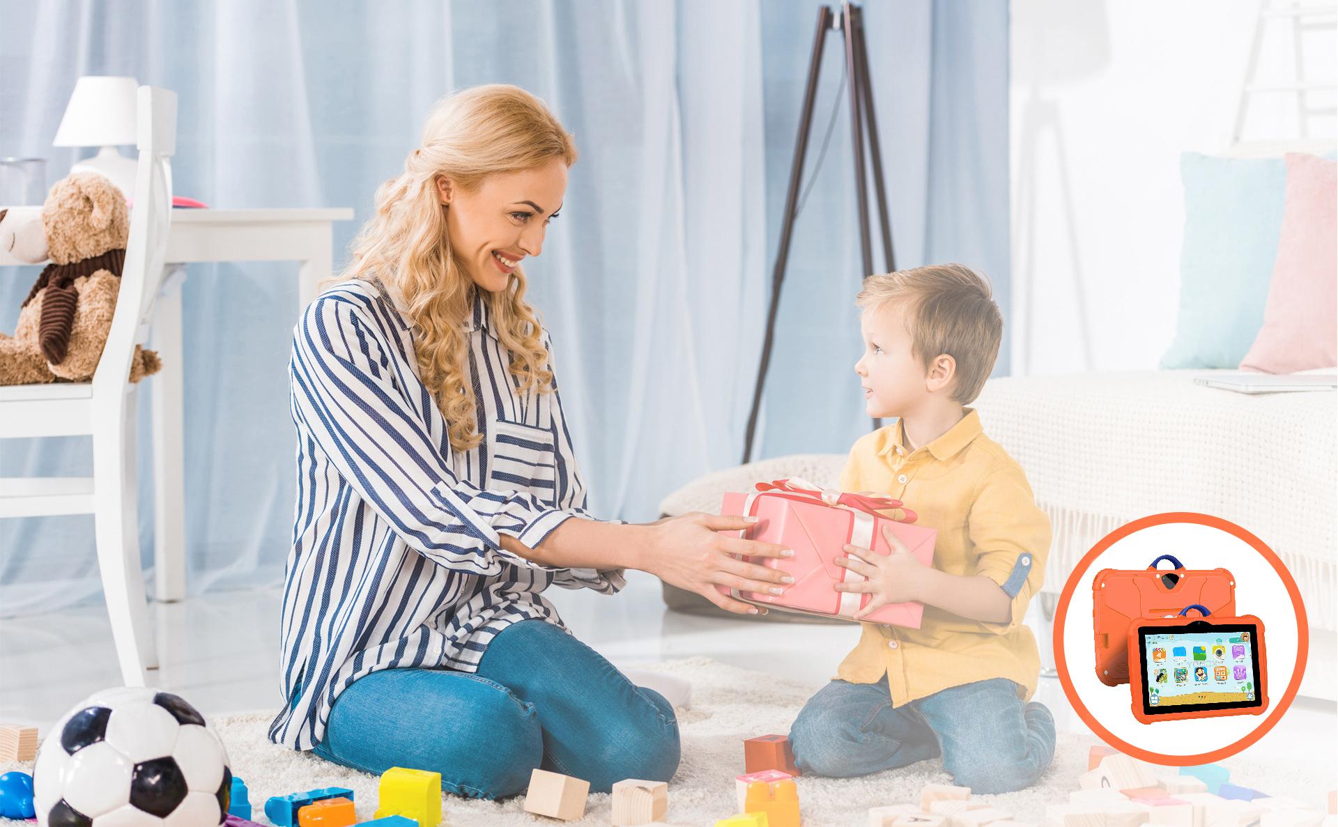 7 Inch 5G WiFi Tablet Pc for Children's best Gifts Android Kids Game Educational Learning Tablets Quad Core 4GB RAM 64GB ROM student parental control de colores con protector anti caídas para niños bluetooth touchscreen