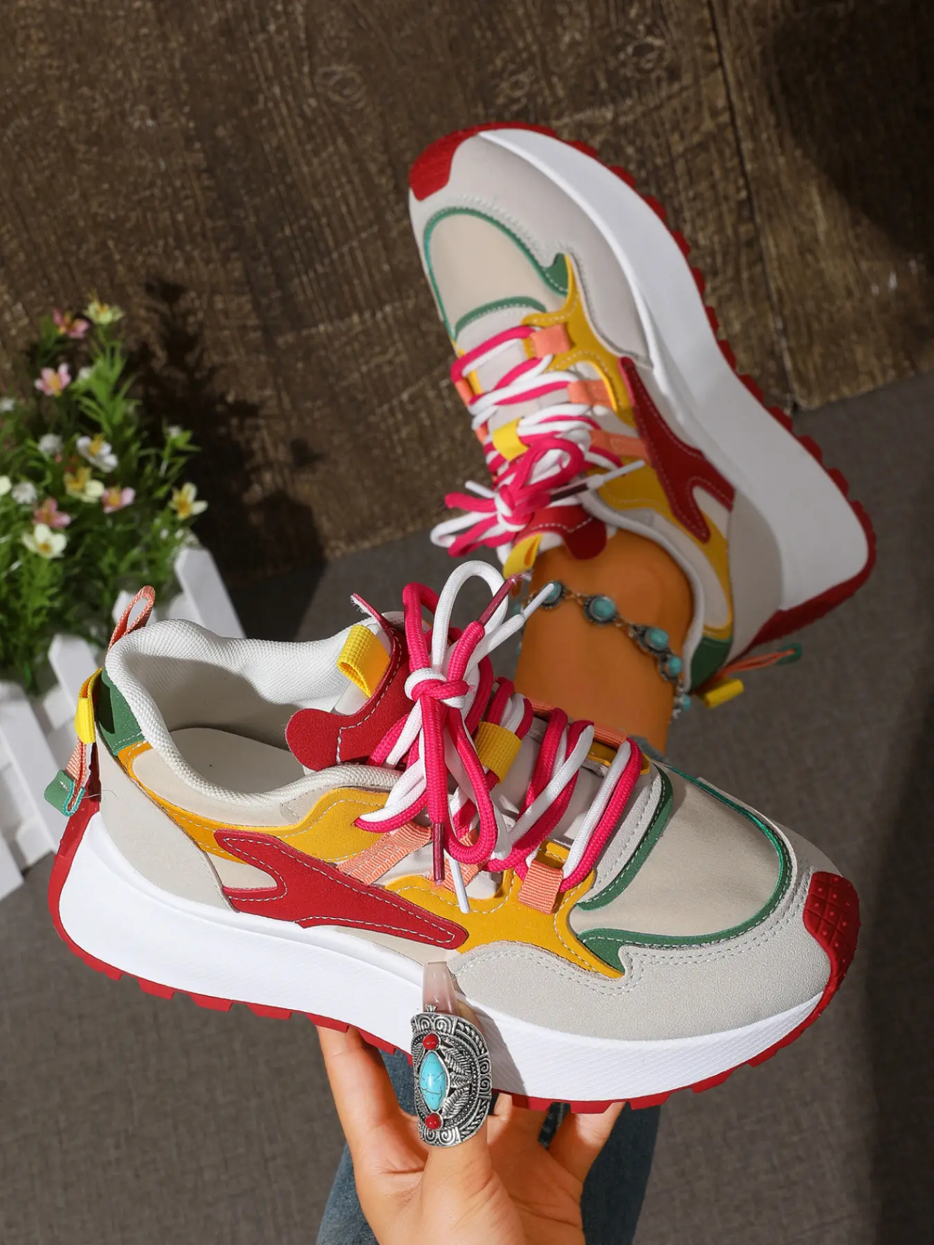 New Women's Dad Shoes, Thick Sole Height-Boosting Sports Shoes, Breathable Casual Running Shoes, Retro Training Sneakers, Daily Jogging Footwear, Running Trainers