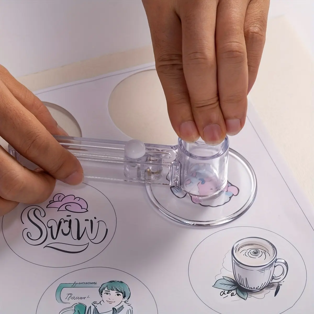 Adjustable Circular and Badge Cutter - A Sturdy Desktop Protector Suitable for DIY Handmade, Fabric, and Button Cutting Sets, Perfectly Compatible with Materials Such As Photo Paper and Fabric - The First Choice for Holiday Gifts