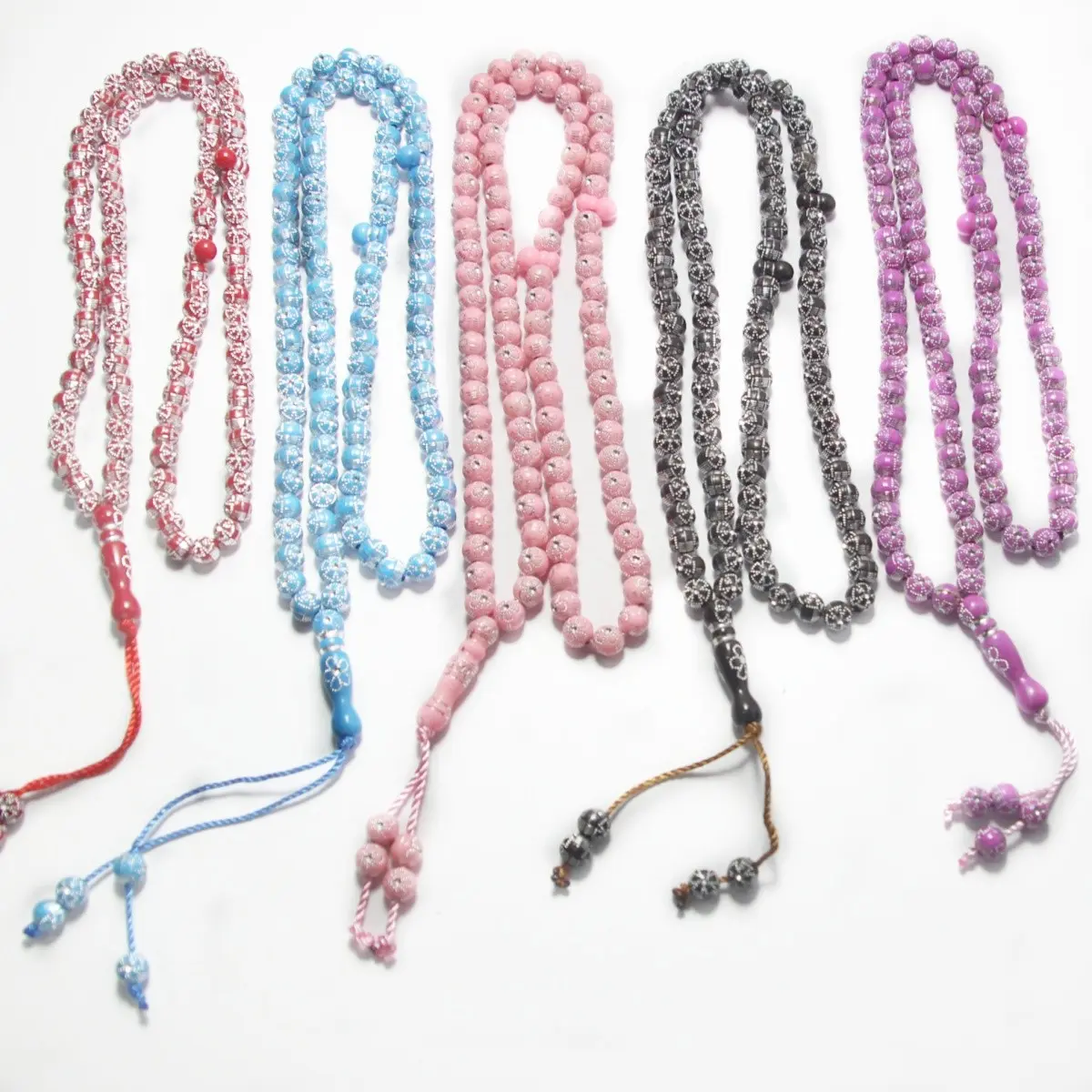 Resin Buddha Beads, 6mm Plum Blossom Design, 99 Pieces, High-Quality Resin Material, Perfect for Meditation & Prayer