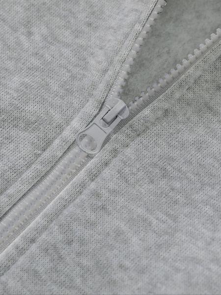 Fleece Lined Hooded Long Sleeve Half Zip Men's Sweatshirt, Casual Winter Wear, Thick Fabric with Border Print for Comfort