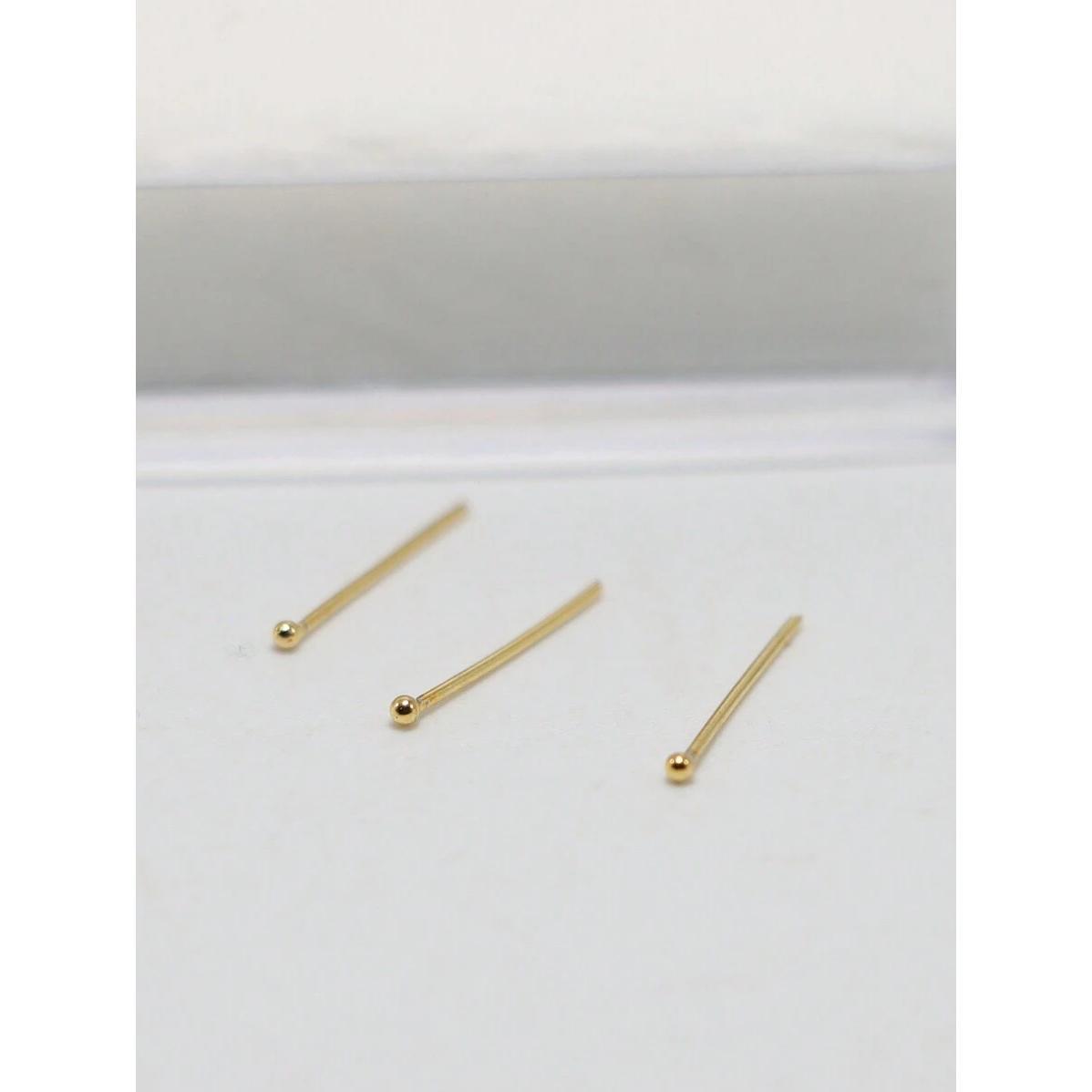 New 12pcs/Pack Tiny Design 1mm Ball Nose Piercing 925 Sterling Silver Nose Studs Pins Bone Nariz Jewelry Holiday