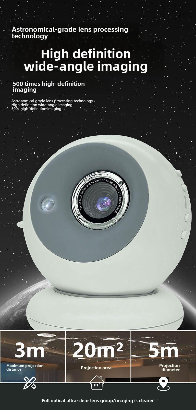 Remote Control Starry Sky Projector Lamp with Moving Shooting Stars Adjustable Focus for Bedroom Decor Birthday Gift Sweet Donut Shape Nebula Night Light