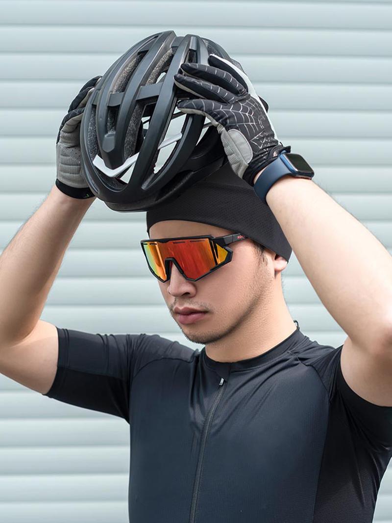 Unisex Solid Color Cycling Cap, 3 Counts Sports Cycling Liner Cap, Sweat-absorbent Sports Cycling Cap Uv Protection for Men & Women, Sports Outdoor Hats