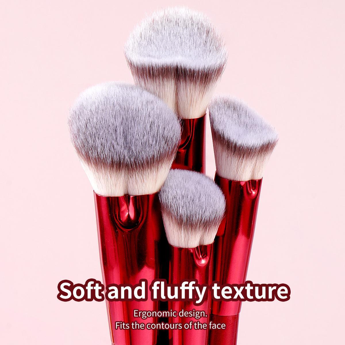6 Counts/set Makeup Brushes, Foundation Blush Powder Eyeshadow Contour Brush, Smudge Brush, Makeup Blending Brush, Glam Makeup Tools with Soft Fiber and Skin Friendly for Easy Carrying, Cosmetics, Face Multifunctional Beauty Travel Brush, Makeup Brush Kit