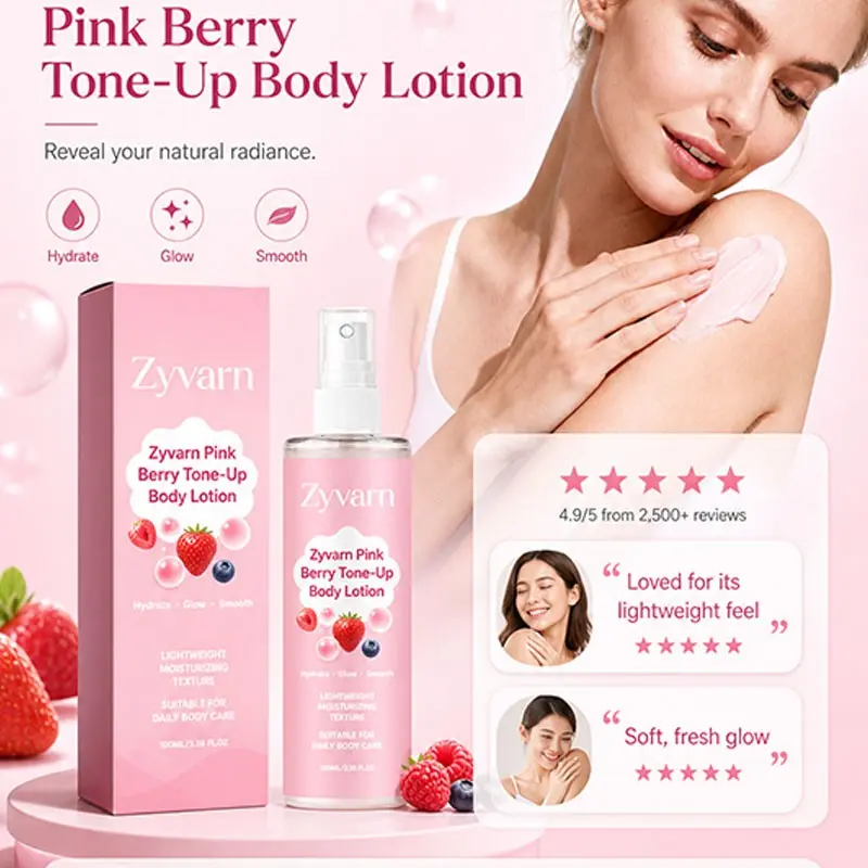 100ML/3.38 Fl.oz Raspberry Body Lotion, Moisturizing Lightweight, Non-Greasy, Even Skin Tone, Smooth & Radiant, Daily Hydrating Care, Moisturizing Hydrating Formula
