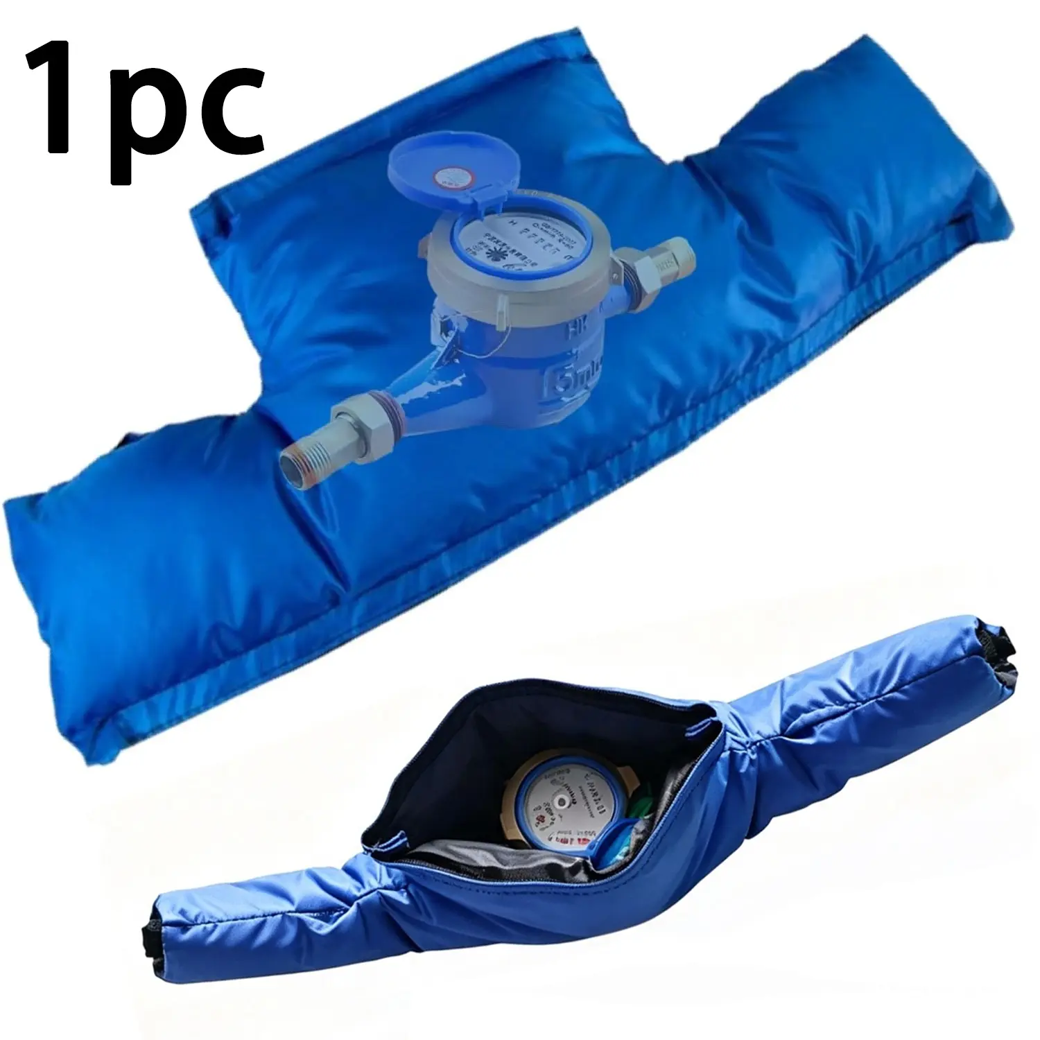 Water Meter Insulation Cover, Detachable Outdoor Pipe Protector, 53x20 Cm, for Pressure Vacuum Breaker, Cold Weather Protection, Essential for Property Maintenance
