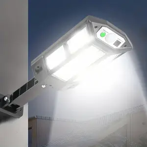 1PC, Solar Outdoor Wall Light with Pir Motion Sensor, LED Street Lamp, Solar Led Lights, Ip65 Waterproof, Remote Control, 3 Lighting Modes, Garden Security Light