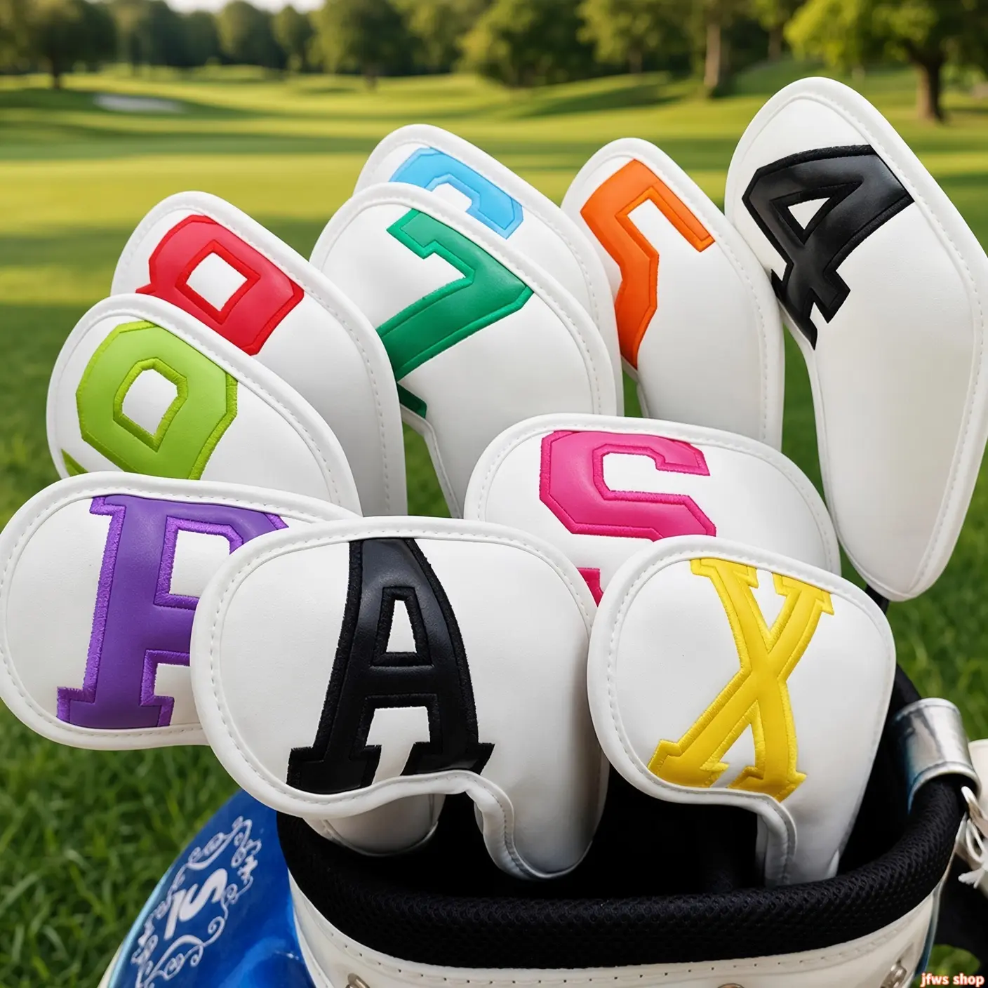 10 Pack Golf Iron Head Covers with Numbered Design Durable Neoprene Protective Sleeve Set Universal Fit for All Irons Wedges with Clear Number Labels Prevent Scratches Rust Impact for Travel Storage Practice Training Outdoor Sports Accessories Gift tiktok