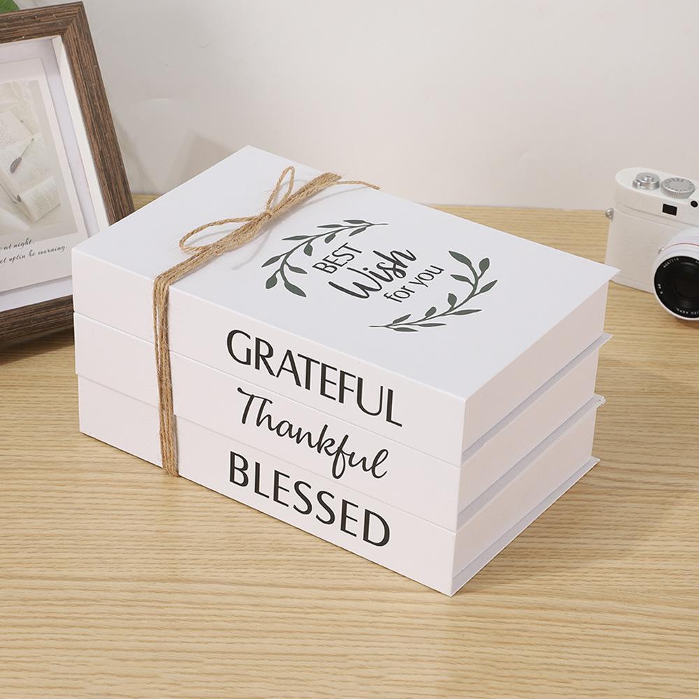 2-Piece Home Decor Bookshelf Set with Rope, Foldable Stack Design, Easy Assembly, Perfect for Living Room & Bedroom, Ideal Gift