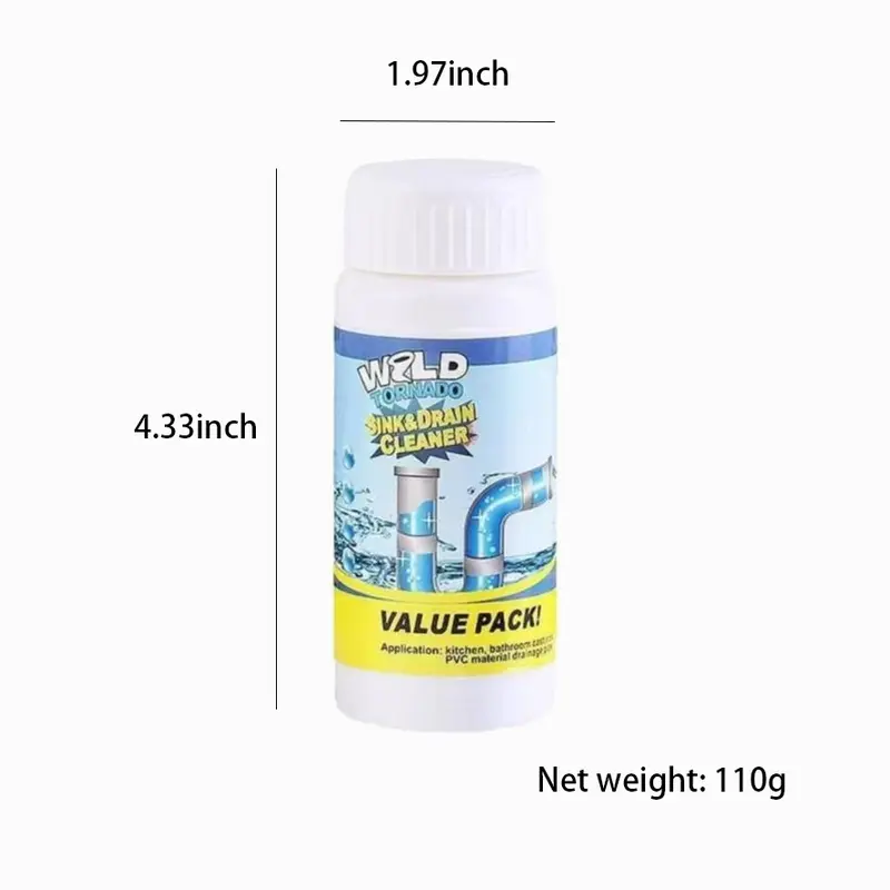 Wild Tornado Sink And Drain Cleaner - Powerful Unclogger For Sinks And Drains