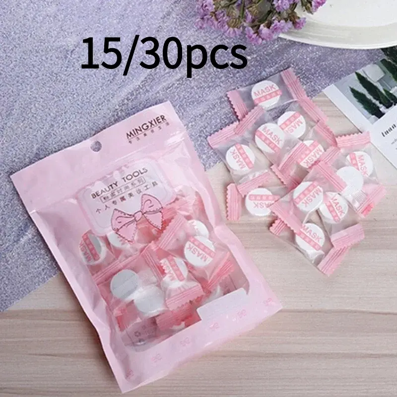 15/30 non-woven fabric compression facial mask Granular paper Self made moisturizing facial mask Fabric Candy independent packaging