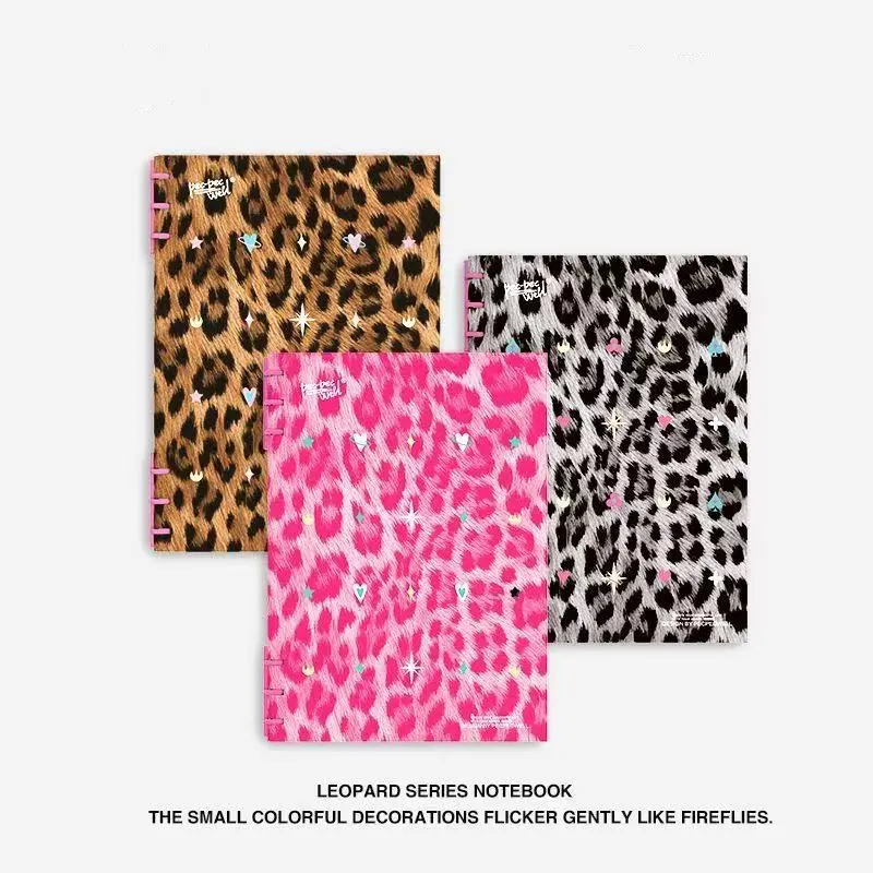 Leopard Pattern Notebook, A4 Size, 50 Sheets, Detachable Cover, Waterproof, Lightweight Version, Ideal for Notes and Sketches