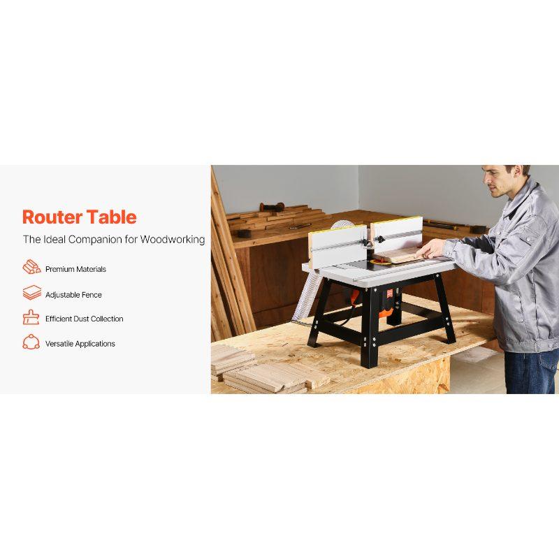 VEVOR Benchtop Router Table, 24 inx 15.7 in, Bench Top Routing Table ...