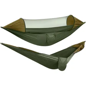 Large Camping Hammock with Mosquito Net and Rain Fly- 2 Person Portable Hammock with Bug Net and Tent Tarp for Outdoor Hiking Camping Backpacking Travel