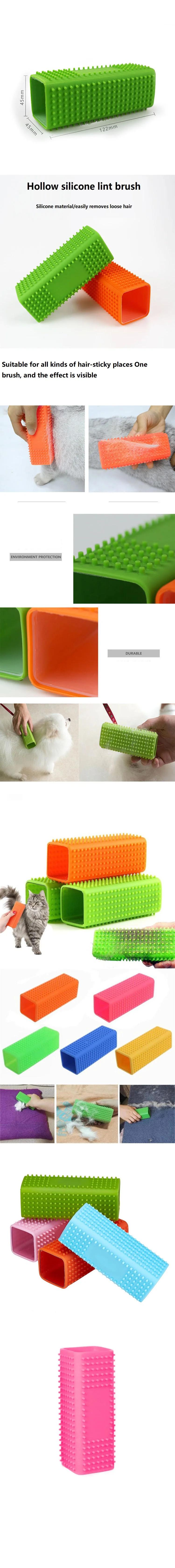 Pet Hair Removal Brush Car Animal Brush Dog Cat Hair Removal Effective Pet Hair Silicone Hollow Rubber Cleaning Brush
