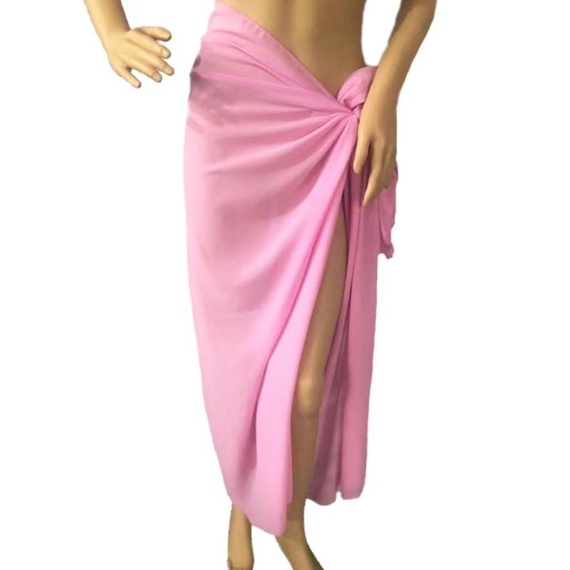 Women's Beach Long Skirt Chiffon Swimsuit Coverups Summer Bikini Wrap Sheer Scarf For Swimwear Cover Ups Bikini Wrap Shawls