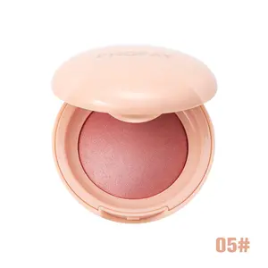PHOFAY Shimmery Luminous Cosmetic Blush, Lightweight Buildable Long-Lasting Cheek Makeup for Daily Use, Radiant Finish with Included Brush