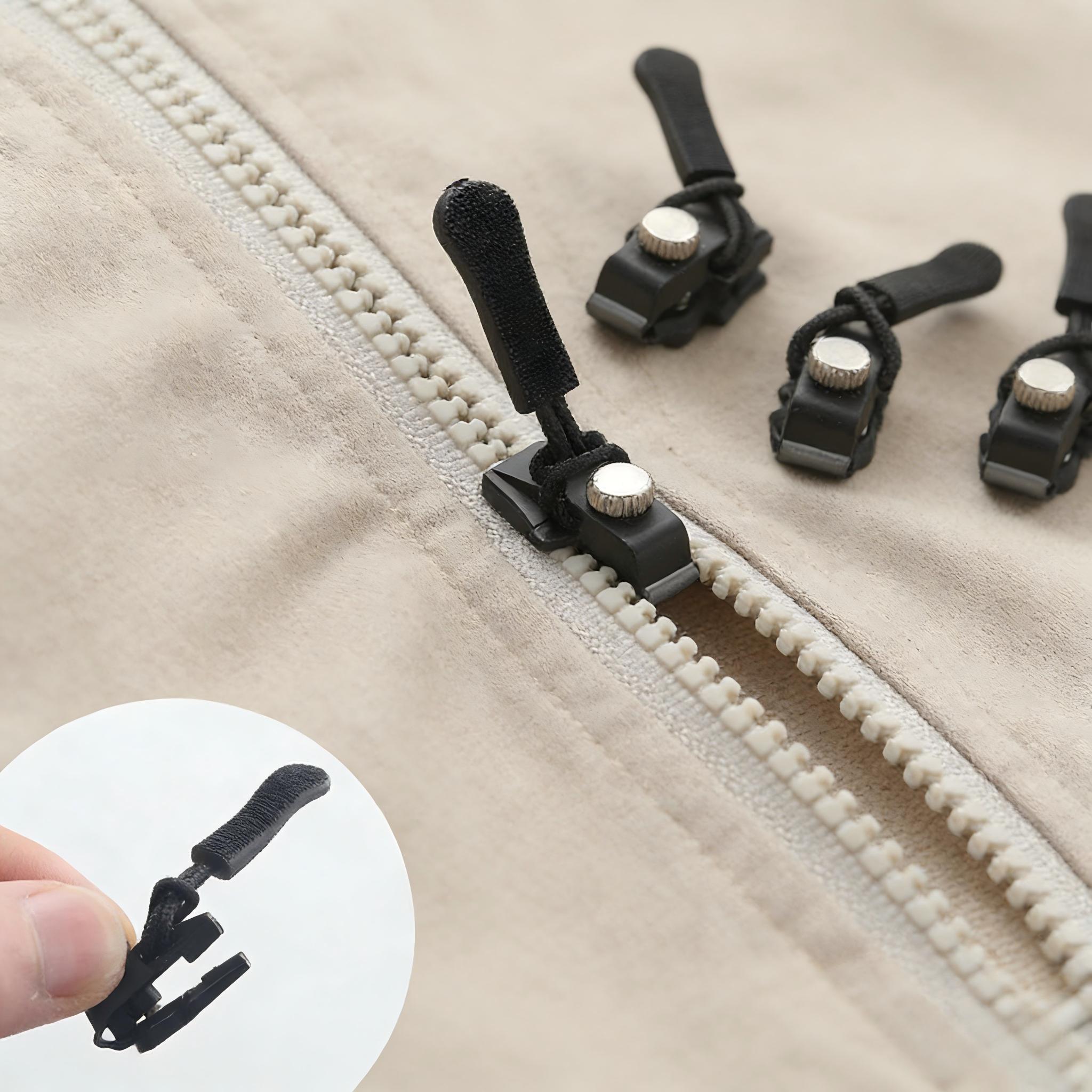 9Pcs Universal Detachable Zipper Pulls Set 3 Sizes Replacement For Broken Zippers Household Repair Tools