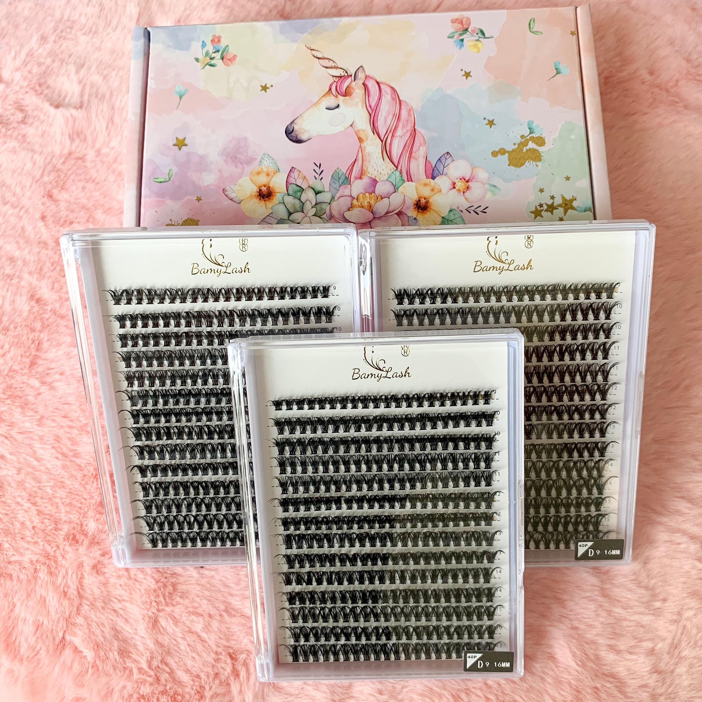 Daily Lash Extension Kit, DIY Eyelash Extensions, Easy Perfect Eye Makeup, Includes 3 Boxes High-Quality, Fluffy Eyelash Clusters 9-16mm Mix, Essential Beauty Gift for Women and Girls