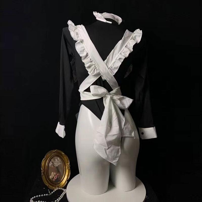 2025 Lolita Sexy Costume Cosplay Adult Womens Clothing Lingerie Sultry Bodysuit Open Bra Erotic Girl Uniform Set Female Outfit