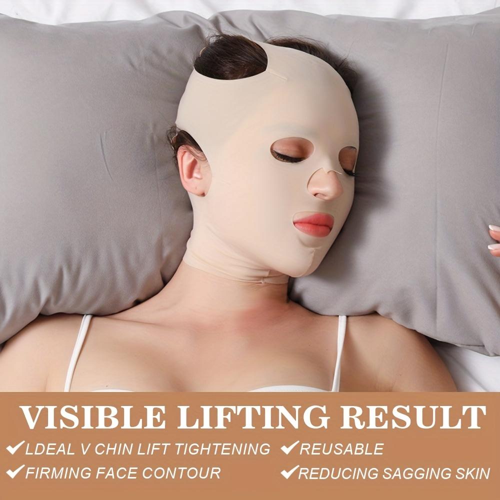 Full Face & Half Face V-Line Support Band | Soft Facial Compression Strap for Daily Use | Breathable Comfort Face Wrap | One Size Fits All Fragrance Free Mineral Facial Sunscreen