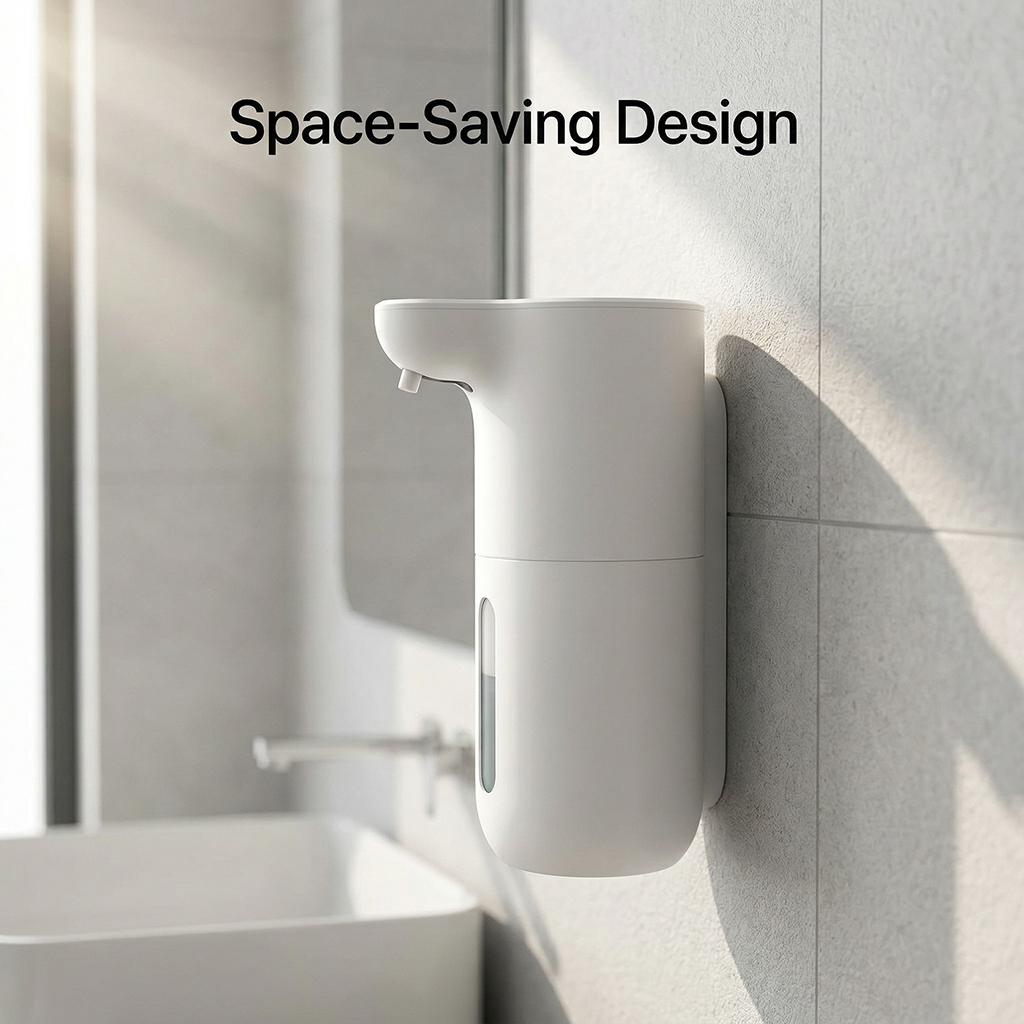 Intelligent Touchless Foaming Soap Dispenser| 350ml Large Capacity| USB-C Rechargeable with Built-in Battery| 0.25s Fast Induction| Minimalist Modern Home Aesthetic